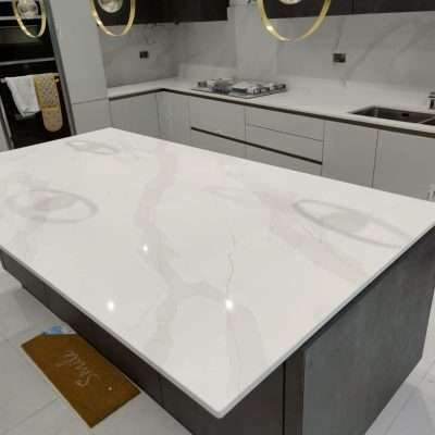 Calcatta Gold quartz Kitchen london