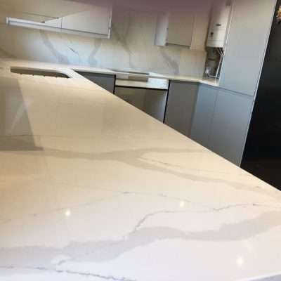 Statuario Oro quartz worktop